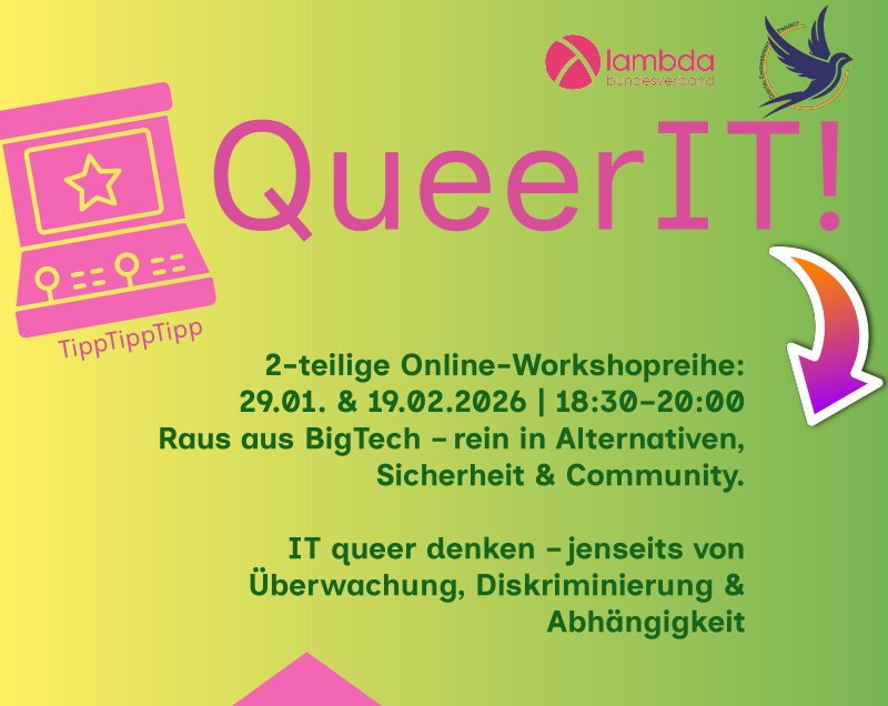 Queers Raus aus BigTech! - Online-Workshop-Reihe